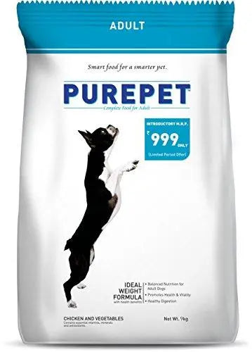 Purepet Chicken and Vegetables Adult Dog Food, 9 kg PUREPET