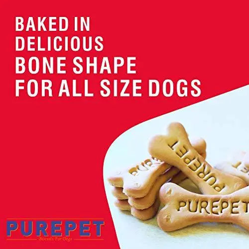 Purepet Milk Flavour, Real Chicken Biscuit,Dog Treats- Jar, 1kg Amanpetshop-