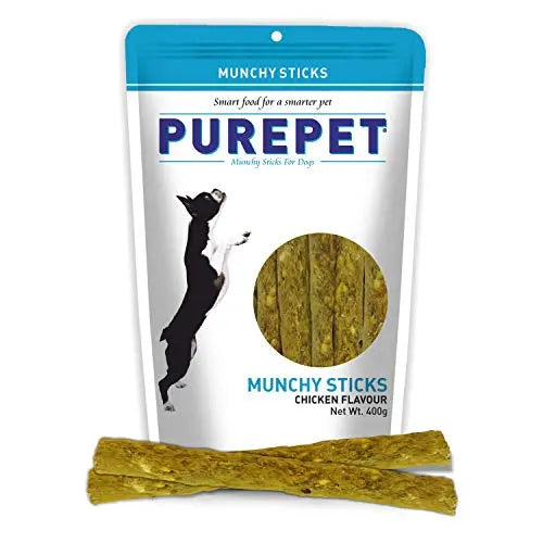 Purepet Munchy Sticks, Chicken Flavour, Dog Treats, 400 g PUREPET
