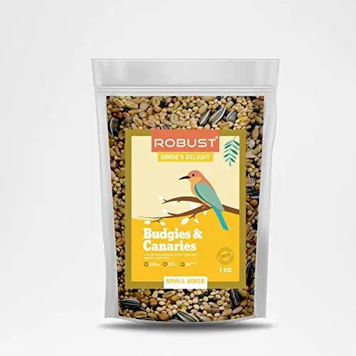 Robust Birdie's Delight | Nutritious Bird Food | for Budgies & Canaries | Small Birds | 1 Kg Pack Amanpetshop