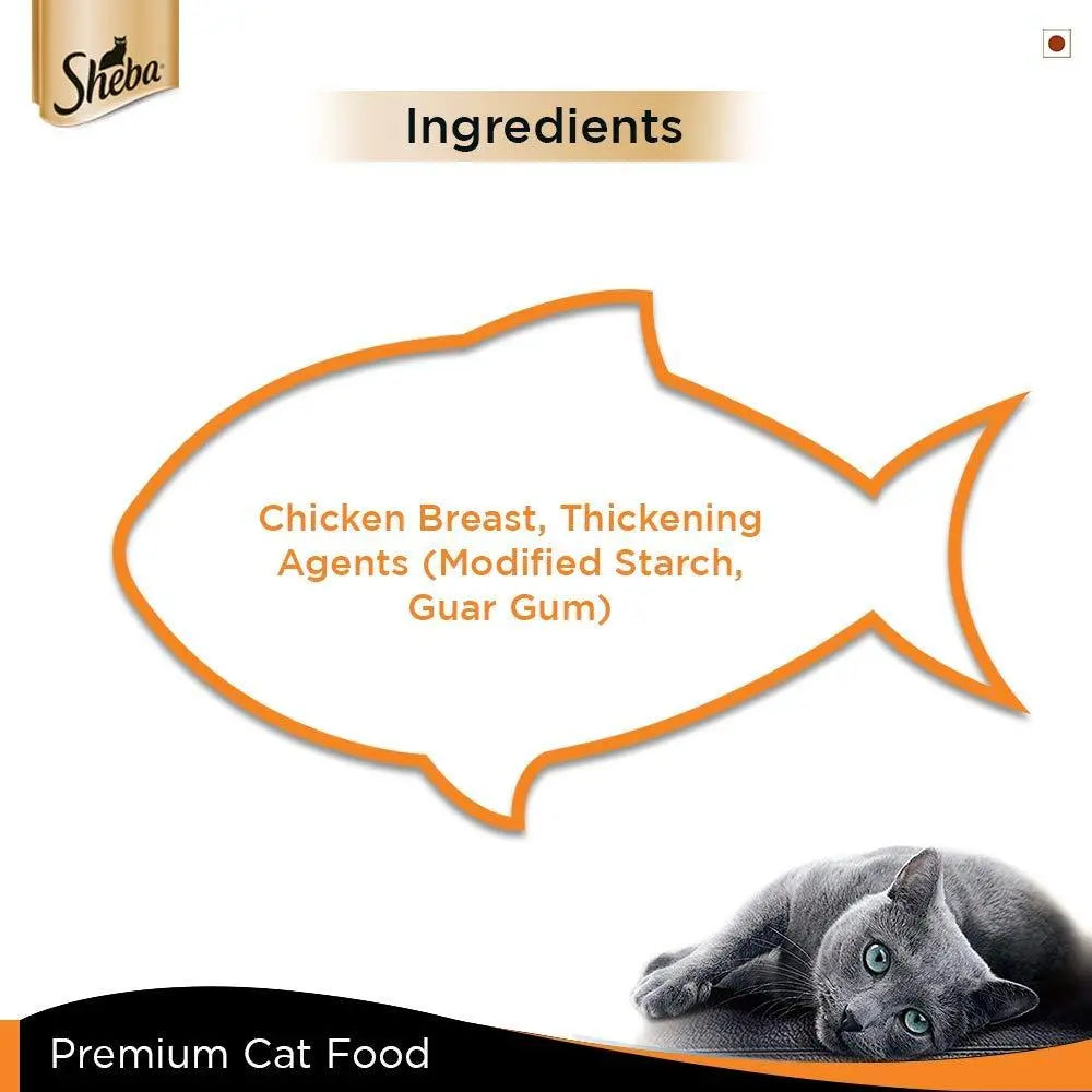 Sheba Deluxe Wet Cat Food, Succulent Chicken Breast in Gravy, 4 Cans (4 x 85g) Amanpetshop