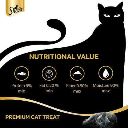 Sheba Melty Cat Snack Food, Tuna & Tuna-Seafood, 6 Packs (6 x 48g) Sheba