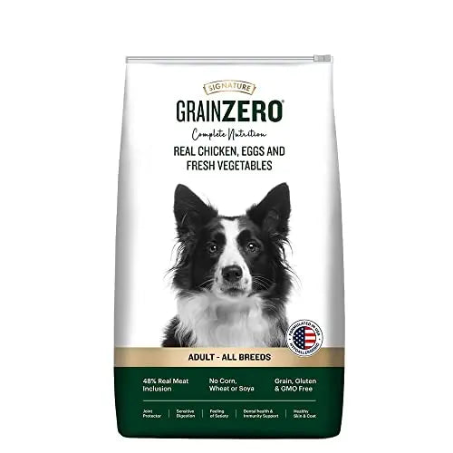 Signature Grain Zero Adult Dog Dry Food - 1.2 kg - Real Chicken, Eggs and Fresh Vegetables Amanpetshop-