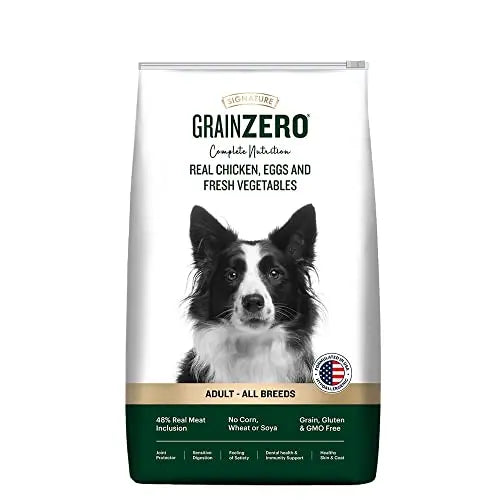 Signature Grain Zero Adult Dog Dry Food - 3 kg - Real Chicken, Eggs and Fresh Vegetables | Grain, Gluten & GMO Free Grain Zero