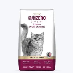 Signature Grain Zero Adult Ocean Fish, Sardine and Mackerel Dry Cat Food - All Breed Formula 7kg Amanpetshop-