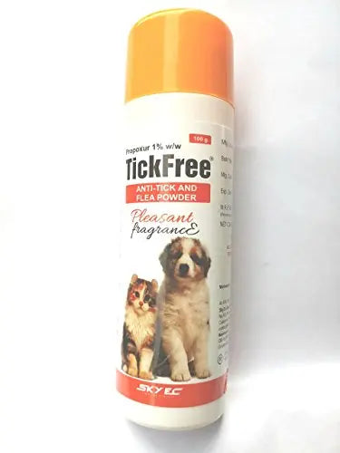 Sky Ec TickFree Anti-Tick & Flea  Powder For Dogs & Cats - 100 Gm Amanpetshop