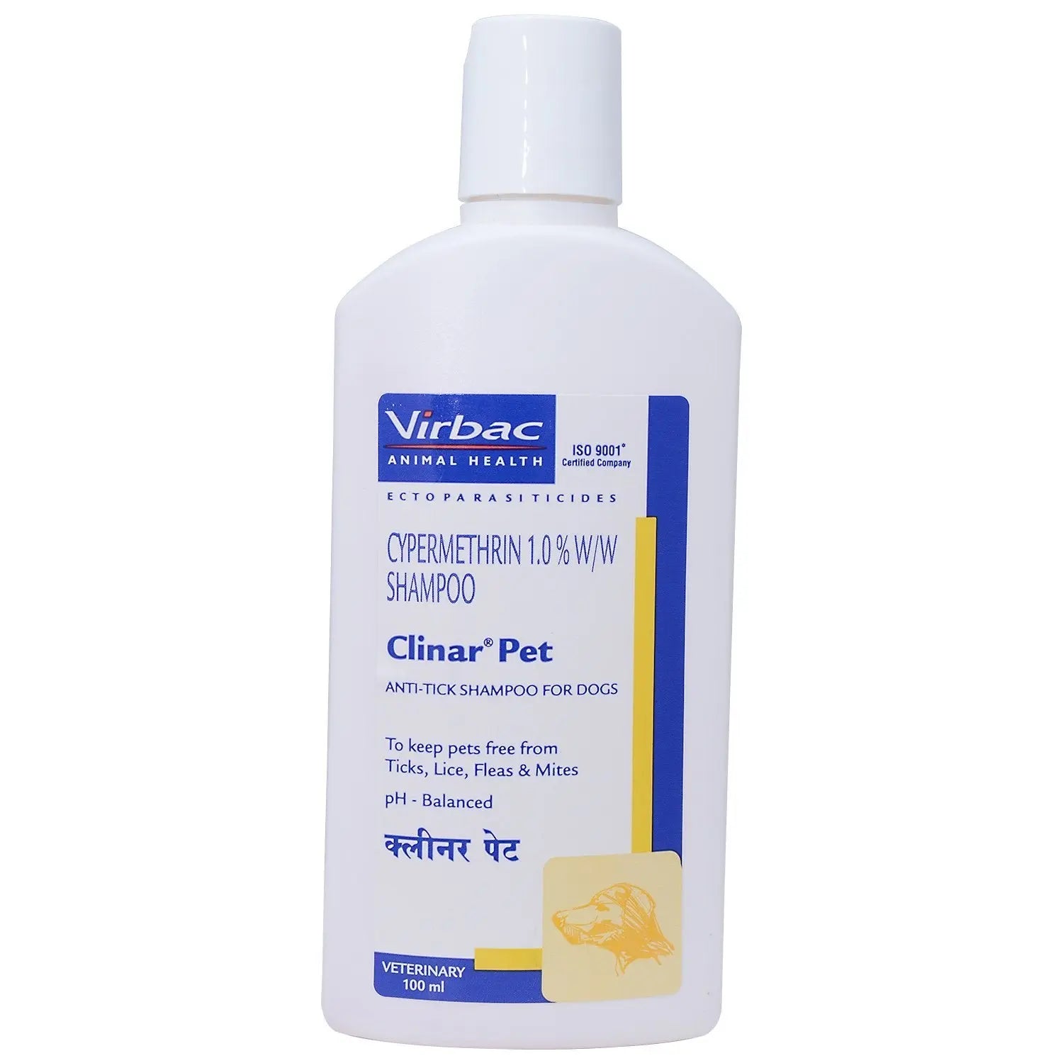 Virbac Clinar Pet Anti Tick Shampoo for Dogs (100 ml) Amanpetshop