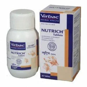 Virbac Nutrich Tablets - Pack of 30, pack of 2 Amanpetshop