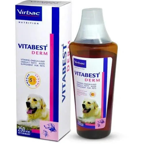 Virbac VITABEST DERM Oral Supplement for Dogs and Cats - 250ml Amanpetshop