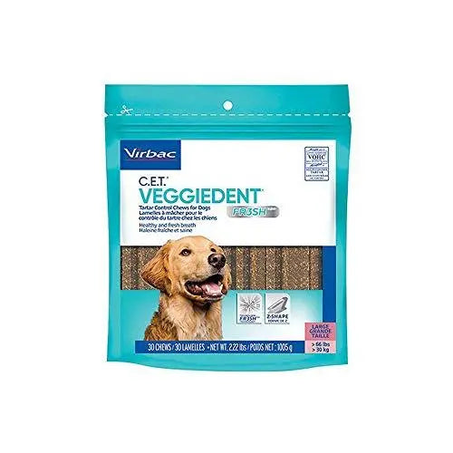 Virbac Veggiedent Oral Hygiene Large Dog Chew, 490 g Amanpetshop