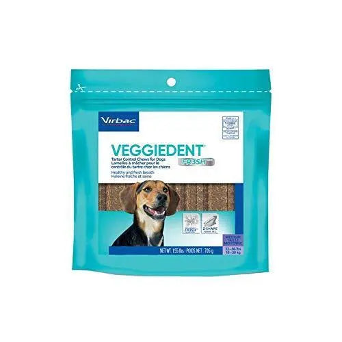 Virbac Veggiedent Oral Hygiene Medium Dog Chew, 350 g Amanpetshop