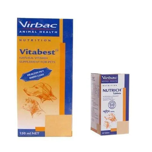 Vitabest Natural Vitamin Supplement with Vibac Nutrich - Pack of 60 Tablets Amanpetshop