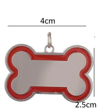 W9 Bone Shape Collar Tag Cum Pendant for Dog/Puppy/Kitten/Cat (Color May Vary)-Small-Make Your Pet Cute. W9