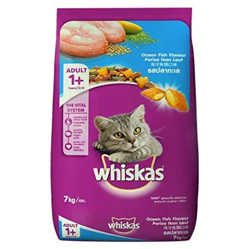 Whiskas Adult Dry Cat Food, Ocean Fish flavour  7 kg Pack Amanpetshop-
