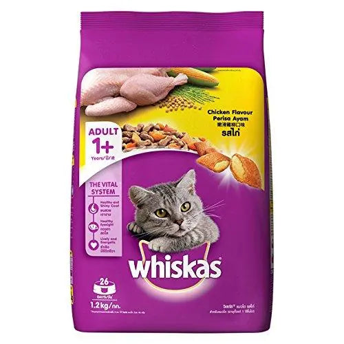Whiskas Dry Cat Food, Chicken for Adult cats, 1.2 kg Amanpetshop-