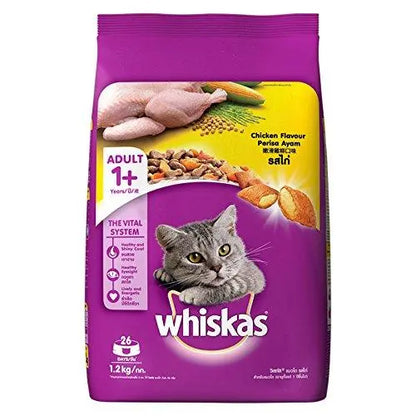 Whiskas Dry Cat Food, Chicken for Adult cats, 1.2 kg Amanpetshop-