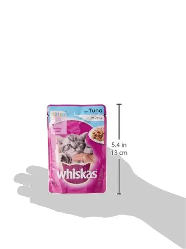 Whiskas Tuna in Jelly, Wet food for Kittens, 85 g pouch (Pack of 12) Amanpetshop-