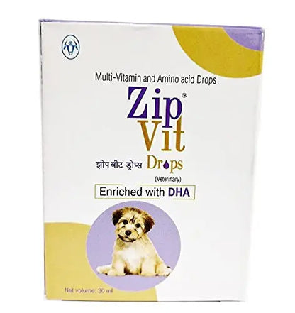 Zipvit Drops Multivitamin & Amino Acid Drop with DHA 30ml (Pack of 3) Amanpetshop-