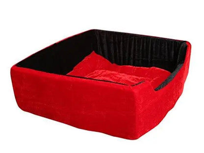 adidog Products Super Soft Dual (Rectangular) Colour Round Dog/Cat Velvet Bed (Small) Amanpetshop-